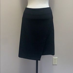 Cabi black knit architectural sexy zipper skirt
